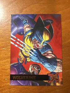 (u) 1995 Fleer Ultra Marvel X-Men WOLVERINE Yellow Back Promo Walmart - Imagen 1 de 2