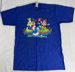 Vintage 90’s Disney Mickey Mouse Donald Duck Goofy Golfing T-Shirt Size Large  - Picture 1 of 6