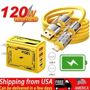 Cargador de pared USB tipo C de carga rápida de 120 W para Samsung S25 S24 S23 22 21+ Ultra - Imagen 1 de 15