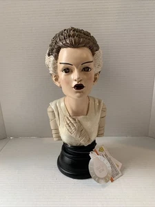 Bride Of Frankenstein Bust Statue W/ Red Light Up Eyes 13.5" Halloween Decor NEW - Picture 1 of 6