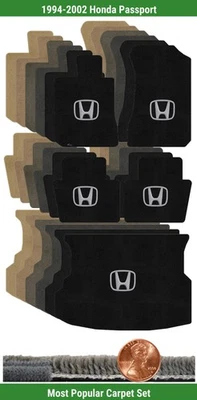 Juego de alfombrillas Ultimat personalizadas para Honda Passport '94-02 con logotipo (5 piezas) #RNB Foto 1 de 4
