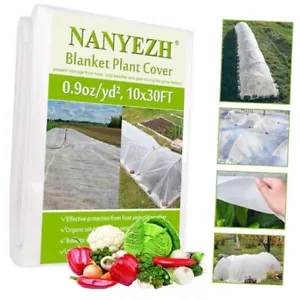 Plant Covers Freeze Protection, 10 ft x 30 ft Floating Row 10Ft x 30Ft, 0.9oz - Picture 1 of 8