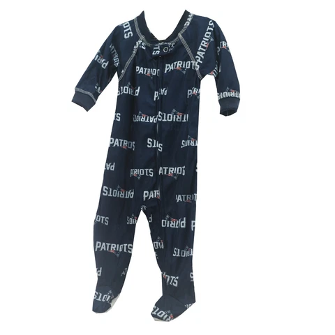 New England Patriots NFL Apparel Baby Infant Size Pajama Sleeper Bodysuit W Tags Cover