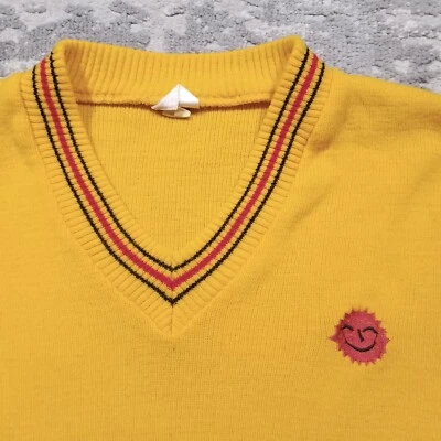 Vintage 70s Atomkraft Nein Danke Smiling Sun Sweatshirt Sz Small Nuclear Protest - Image 1 of 4