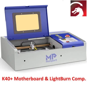 Grabador láser Monport K40 40W básico 8"x12" sobremesa 40W CO2 luz roja quemada - Imagen 1 de 9