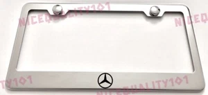 Mercedes Benz Stainless Steel Chrome License Plate Frame Holder Rust Free - Picture 1 of 1