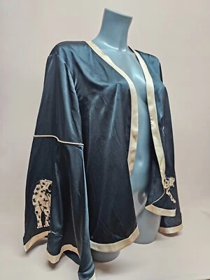 Impresionante chaqueta de pijama Selene Panther de seda talla Uk 10 rara Agent Provocateur Foto 1 de 4