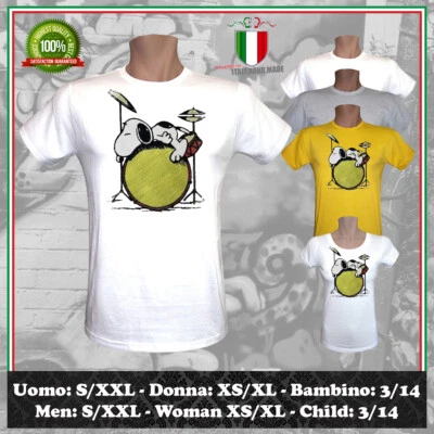 T-SHIRT DRUMMER BATTERIA MUSICISTA ROCK TRIBUTE DRUMS 2024 UOMO DONNA BAMBINO - Immagine 1 di 2