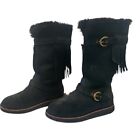 Ugg Dauphine Us Size 5 Woman Black Fringe Boot Back To School Fall Winter