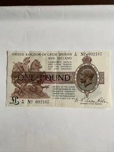 Warren Fisher One Pound Note 1919 T24 - Picture 1 of 6
