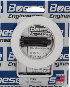 1955 1956 Chevy Car Polishe Aluminum Clock Insert 55 56 (2 1/16" Auto Meter/VDO) - Picture 1 of 1