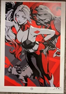 2024 SDCC STANLEY ARTGERM LAU HARLEY QUINN DC COMICS KUNSTDRUCK SIGNIERT - Bild 1 von 1