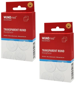 2x WUNDmed Transparent Rund Wundpflaster 2 Packung, 2x 20St. - Bild 1 von 1