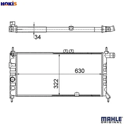 RADIATOR ENGINE COOLING CR 441 000S FOR VAUXHALL CAVALIER/Mk/III/Hatchback 1.4L - Image 1 of 4
