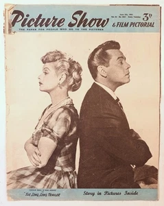 PICTURE SHOW & FILM PICTORIAL JUNE 5 1954 LUCILLE BALL DESI ARNAZ. ACCEPTABLE - Picture 1 of 4
