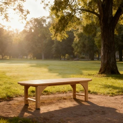 Outdoor Bench, 2-Person HIPS Garden Bench, All-Weather Patio Bench Will not Rot  - Image 1 of 4