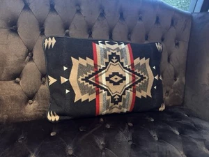 Custom Pendleton Pillow Thick Leather Backing 25x16 Stunning - Picture 1 of 4