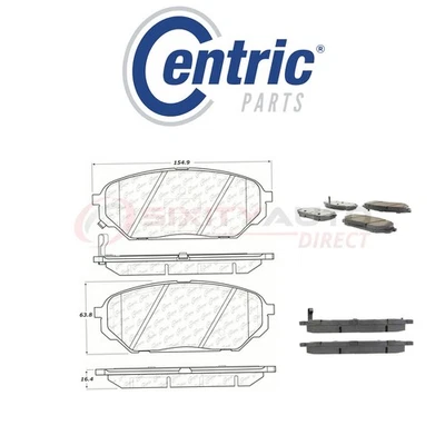 Centric Ceramic Disc Brake Pads w Shims for 2007-2012 Hyundai Veracruz 3.8L hq Foto 1 de 4