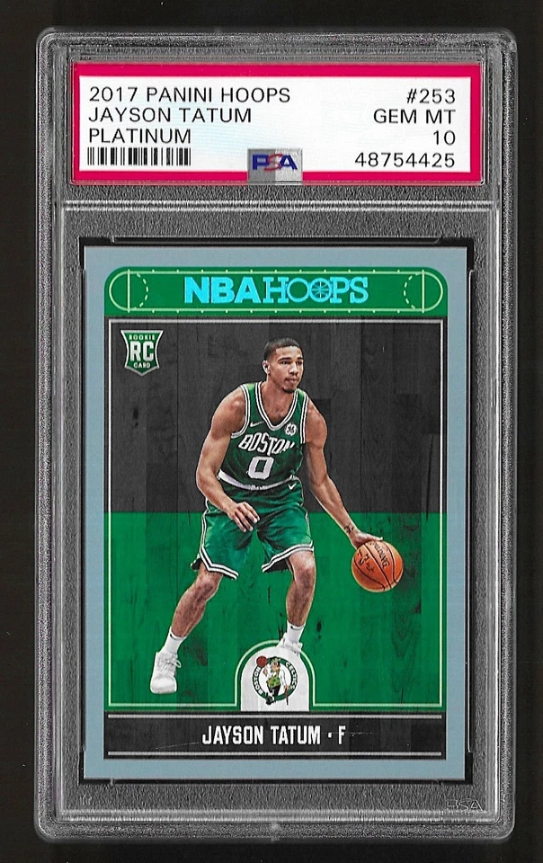 Panini NBA Hoops Platinum #253 2017 Jayson Tatum radiocontrol novato PSA 10 Foto 1 de 1