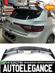 RENAULT MEGANE 4 IV 2015+ SPOILER POSTERIORE TETTO SPORTIVO RS ALETTONE NERO - Imagen 1 de 6