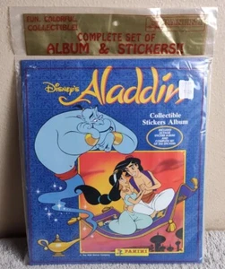 Vintage Panini Disney’s Aladdin Collectible Sticker Album COMPLETE NEW SET NOS - Picture 1 of 2