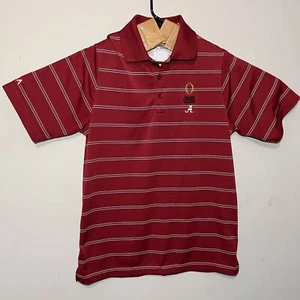 Polo da golf Alabama Crimson Tide Playoff Antigua uomo media rossa a righe - Foto 1 di 15