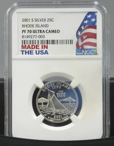 2001 S Rhode Island Silver NGC PF 70 UCAM - Picture 1 of 1