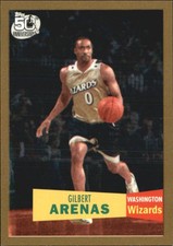 2007-08 Topps 1957-1958 Variations Gold Wizards Card #100 Gilbert Arenas /2007