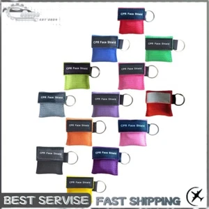 CPR FACE SHIELD POCKET AED Multicolore 6pz Barriera CPR CON PORTACHIAVI - Foto 1 di 21