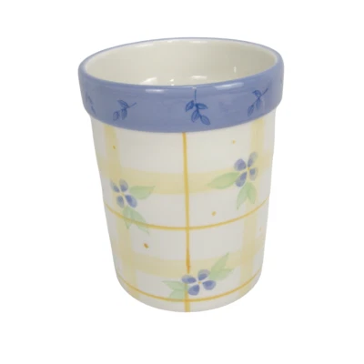 Suporte para utensílios de gadget pintado à mão Pfaltzgraff floral brisa crock - Imagem 1 de 4
