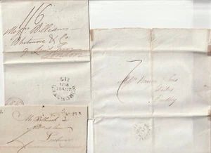 1802/28 3 DIFF WORCESTER CITY PMK PRE-STAMP LETTERS 1 DETAILED SOLICITORS BILL - Picture 1 of 4