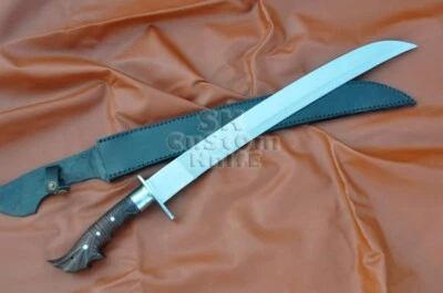 Espada Ginunting Hecha a Mano Tradicional Filipinas Acero al Carbono-Espada Espiga Completa Foto 1 de 4