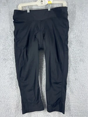 Женские велосипедные штаны Canari очень большие черные капри нейлон спандекс смесь замша - Изображение 1 из 4