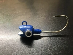 5er Pack HOT LIPS JIGS mit 3D AUGEN BEMALT 4oz Smiley Gesicht Jigköpfe Farbe AUSWAHL - Bild 1 von 3