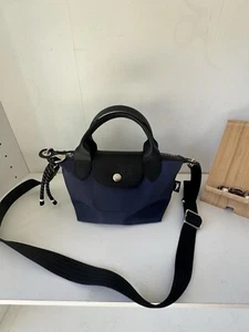 Longchamp Le Pliage Energy Strapped Extra Small Tote Bag blue 2 - Picture 1 of 12