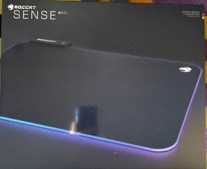 BLACK ROCCAT SENSE AIMO RGB Gaming Mouse Pad NEW BOXED - Picture 1 of 5