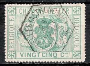 1881 Belgium Sc #Q3 - 25¢ Parcel / Railway - Coat of Arms - Used Cv$10 - Picture 1 of 1
