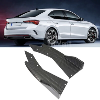 Für Skoda Octavia RS Kohlefaser Heckdiffusor Heckspoiler Splitter Canard-Schutz - Bild 1 von 4