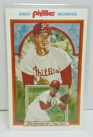 Jim Bunning Tony Taylor Philadelphia Phillies Vintage Postcard Cover