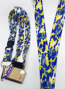 NBA Golden State Warriors keychain Lanyard - Pick Your Color! - Picture 1 of 29