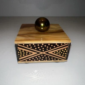 Mark Lewinski “Glass Box Guy” Trinket Box With Mirror On Lid - Picture 1 of 10