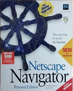 Nuovo Netscape Navigator Personal Edition per Macintosh, vendita al dettaglio Big Box, sigillato - Foto 1 di 6