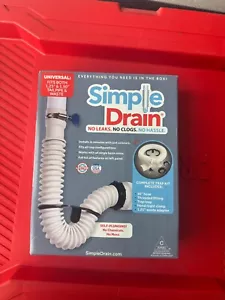 Simple Drain 1.25 in Rubber Threaded P-Trap Bathroom Single Sink Drain Kit - Picture 1 of 4