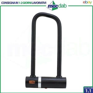 Lucchetto Antifurto a U per Bici e Moto 140x275mm - Wally - Foto 1 di 5