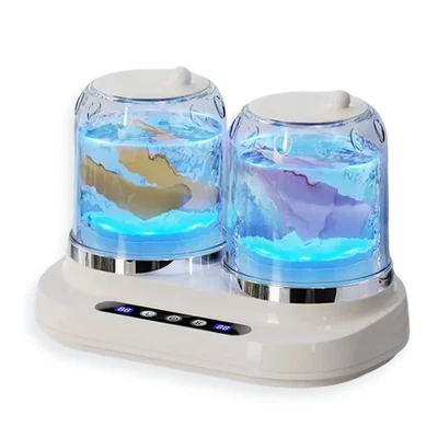 Lavadora Portátil 2L con Doble Bañera, Luz Azul, 3 Modos de Lavado y 8 Centavos Foto 1 de 4