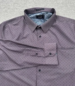 7 Diamonds 4 Way Stretch Shirt Mens XXL Purple Long Sleeve Button Up City - Picture 1 of 9