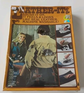 Vintage NOS Leather-It Kit von Art Award Co - Brush It On sieht aus wie Leder - Bild 1 von 7