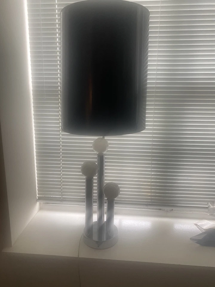 Mid-Century Modern Robert Sonneman Chrome Three Bulb Table Lamp 1970s - Image 1 of 4