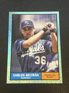 2024 TOPPS ARCHIVES CARLOS BELTRAN #40 AQUA SPARKLE FOILBOARD #'d /75 - Bild 1 von 2