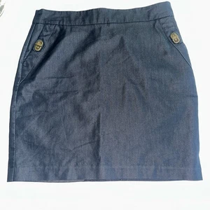 Vintage marineblauer kurzer Damen-Bleistiftrock Worthington Größe 10 klassischer Taschen Schlitz - Bild 1 von 16